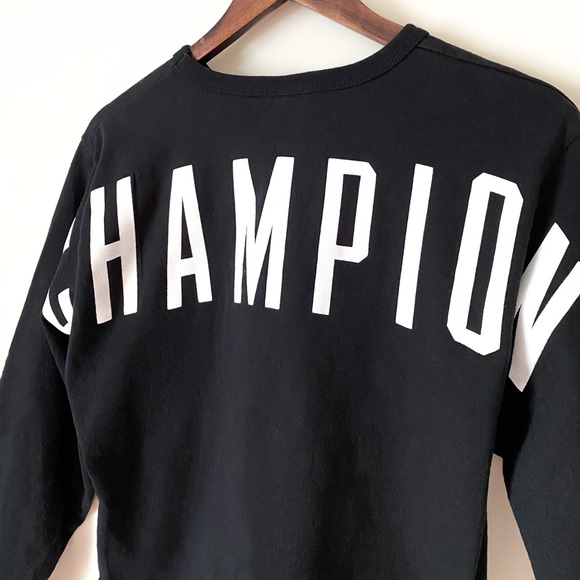 Champion Tops - Champion Raw Cropped Large Logo Graphic Tee